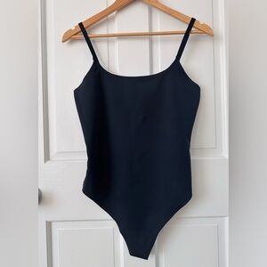 PARADE Black Seamless Cami Thong Bodysuit Size L